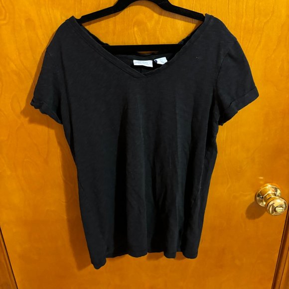 SIGRID OLSEN black t-shirt top casual Size Small - Picture 2 of 10